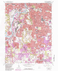 Dayton South Ohio Historical topographic map, 1:24000 scale, 7.5 X 7.5 Minute, Year 1966