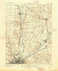 Dayton Ohio Historical topographic map, 1:62500 scale, 15 X 15 Minute, Year 1906