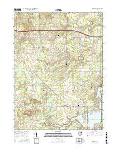 Deerfield Ohio Current topographic map, 1:24000 scale, 7.5 X 7.5 Minute, Year 2016