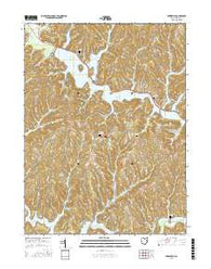 Deersville Ohio Current topographic map, 1:24000 scale, 7.5 X 7.5 Minute, Year 2016