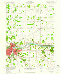 Defiance East Ohio Historical topographic map, 1:24000 scale, 7.5 X 7.5 Minute, Year 1959