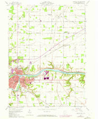 Defiance East Ohio Historical topographic map, 1:24000 scale, 7.5 X 7.5 Minute, Year 1959