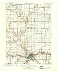 Defiance Ohio Historical topographic map, 1:62500 scale, 15 X 15 Minute, Year 1907