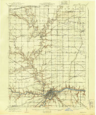 Defiance Ohio Historical topographic map, 1:62500 scale, 15 X 15 Minute, Year 1909