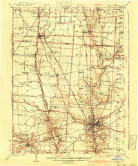 Delaware Ohio Historical topographic map, 1:62500 scale, 15 X 15 Minute, Year 1925