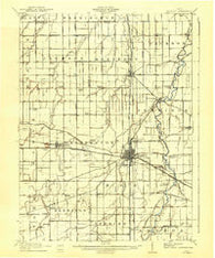 Delphos Ohio Historical topographic map, 1:62500 scale, 15 X 15 Minute, Year 1911