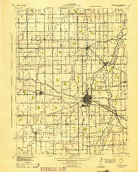 Delphos Ohio Historical topographic map, 1:62500 scale, 15 X 15 Minute, Year 1944