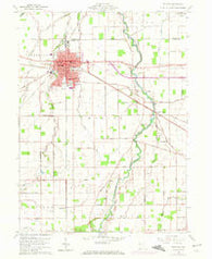 Delphos Ohio Historical topographic map, 1:24000 scale, 7.5 X 7.5 Minute, Year 1960