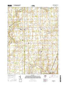 Denmark Ohio Current topographic map, 1:24000 scale, 7.5 X 7.5 Minute, Year 2016