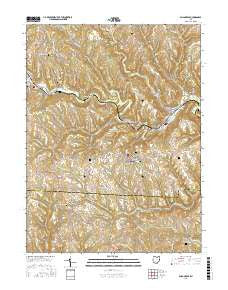 Dillonvale Ohio Current topographic map, 1:24000 scale, 7.5 X 7.5 Minute, Year 2016