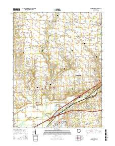 Donnelsville Ohio Current topographic map, 1:24000 scale, 7.5 X 7.5 Minute, Year 2016
