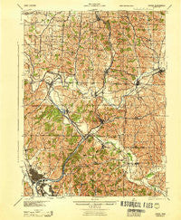 Dover Ohio Historical topographic map, 1:62500 scale, 15 X 15 Minute, Year 1944