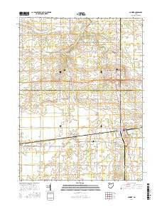Dunkirk Ohio Current topographic map, 1:24000 scale, 7.5 X 7.5 Minute, Year 2016