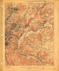 East Cincinnati Ohio Historical topographic map, 1:62500 scale, 15 X 15 Minute, Year 1914