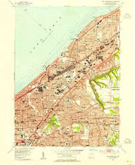 East Cleveland Ohio Historical topographic map, 1:24000 scale, 7.5 X 7.5 Minute, Year 1953
