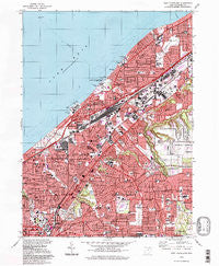 East Cleveland Ohio Historical topographic map, 1:24000 scale, 7.5 X 7.5 Minute, Year 1994