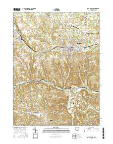 East Palestine Ohio Current topographic map, 1:24000 scale, 7.5 X 7.5 Minute, Year 2016