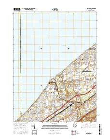 Eastlake Ohio Current topographic map, 1:24000 scale, 7.5 X 7.5 Minute, Year 2016