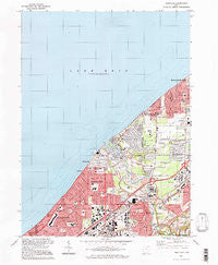 Eastlake Ohio Historical topographic map, 1:24000 scale, 7.5 X 7.5 Minute, Year 1994