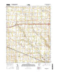 Eaton North Ohio Current topographic map, 1:24000 scale, 7.5 X 7.5 Minute, Year 2016