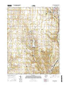 Eaton South Ohio Current topographic map, 1:24000 scale, 7.5 X 7.5 Minute, Year 2016