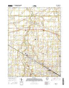 Elida Ohio Current topographic map, 1:24000 scale, 7.5 X 7.5 Minute, Year 2016