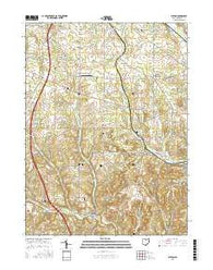 Elkton Ohio Current topographic map, 1:24000 scale, 7.5 X 7.5 Minute, Year 2016