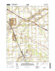 Elmore Ohio Current topographic map, 1:24000 scale, 7.5 X 7.5 Minute, Year 2016