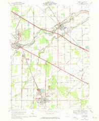 Elmore Ohio Historical topographic map, 1:24000 scale, 7.5 X 7.5 Minute, Year 1969