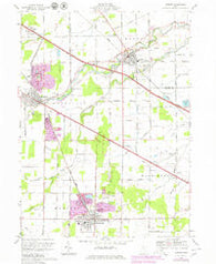 Elmore Ohio Historical topographic map, 1:24000 scale, 7.5 X 7.5 Minute, Year 1969