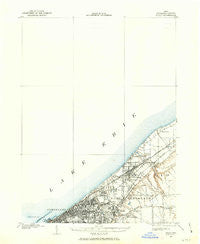 Euclid Ohio Historical topographic map, 1:62500 scale, 15 X 15 Minute, Year 1901