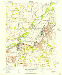 Fairborn Ohio Historical topographic map, 1:24000 scale, 7.5 X 7.5 Minute, Year 1955