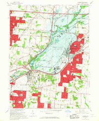 Fairborn Ohio Historical topographic map, 1:24000 scale, 7.5 X 7.5 Minute, Year 1965