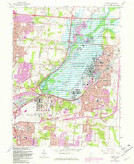 Fairborn Ohio Historical topographic map, 1:24000 scale, 7.5 X 7.5 Minute, Year 1965
