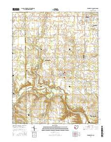 Farmersville Ohio Current topographic map, 1:24000 scale, 7.5 X 7.5 Minute, Year 2016