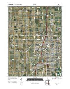 Findlay Ohio Historical topographic map, 1:24000 scale, 7.5 X 7.5 Minute, Year 2010