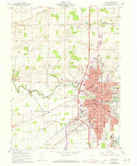 Findlay Ohio Historical topographic map, 1:24000 scale, 7.5 X 7.5 Minute, Year 1960