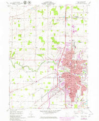 Findlay Ohio Historical topographic map, 1:24000 scale, 7.5 X 7.5 Minute, Year 1960