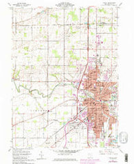 Findlay Ohio Historical topographic map, 1:24000 scale, 7.5 X 7.5 Minute, Year 1960
