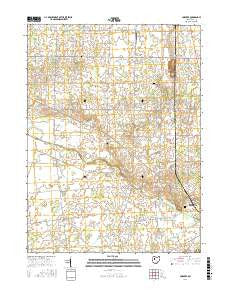Foraker Ohio Current topographic map, 1:24000 scale, 7.5 X 7.5 Minute, Year 2016