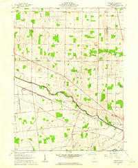Foraker Ohio Historical topographic map, 1:24000 scale, 7.5 X 7.5 Minute, Year 1961
