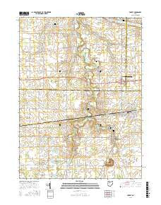 Forest Ohio Current topographic map, 1:24000 scale, 7.5 X 7.5 Minute, Year 2016