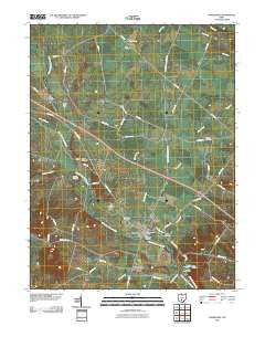 Frankfort Ohio Historical topographic map, 1:24000 scale, 7.5 X 7.5 Minute, Year 2010