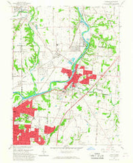 Franklin Ohio Historical topographic map, 1:24000 scale, 7.5 X 7.5 Minute, Year 1965