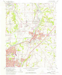 Franklin Ohio Historical topographic map, 1:24000 scale, 7.5 X 7.5 Minute, Year 1965