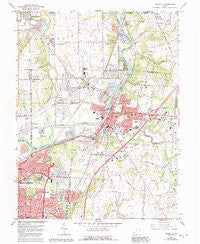 Franklin Ohio Historical topographic map, 1:24000 scale, 7.5 X 7.5 Minute, Year 1965