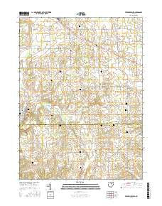 Fredericksburg Ohio Current topographic map, 1:24000 scale, 7.5 X 7.5 Minute, Year 2016