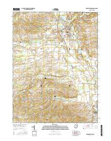 Fredericktown Ohio Current topographic map, 1:24000 scale, 7.5 X 7.5 Minute, Year 2016
