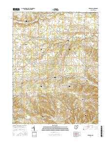 Fredonia Ohio Current topographic map, 1:24000 scale, 7.5 X 7.5 Minute, Year 2016
