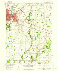 Fremont East Ohio Historical topographic map, 1:24000 scale, 7.5 X 7.5 Minute, Year 1958